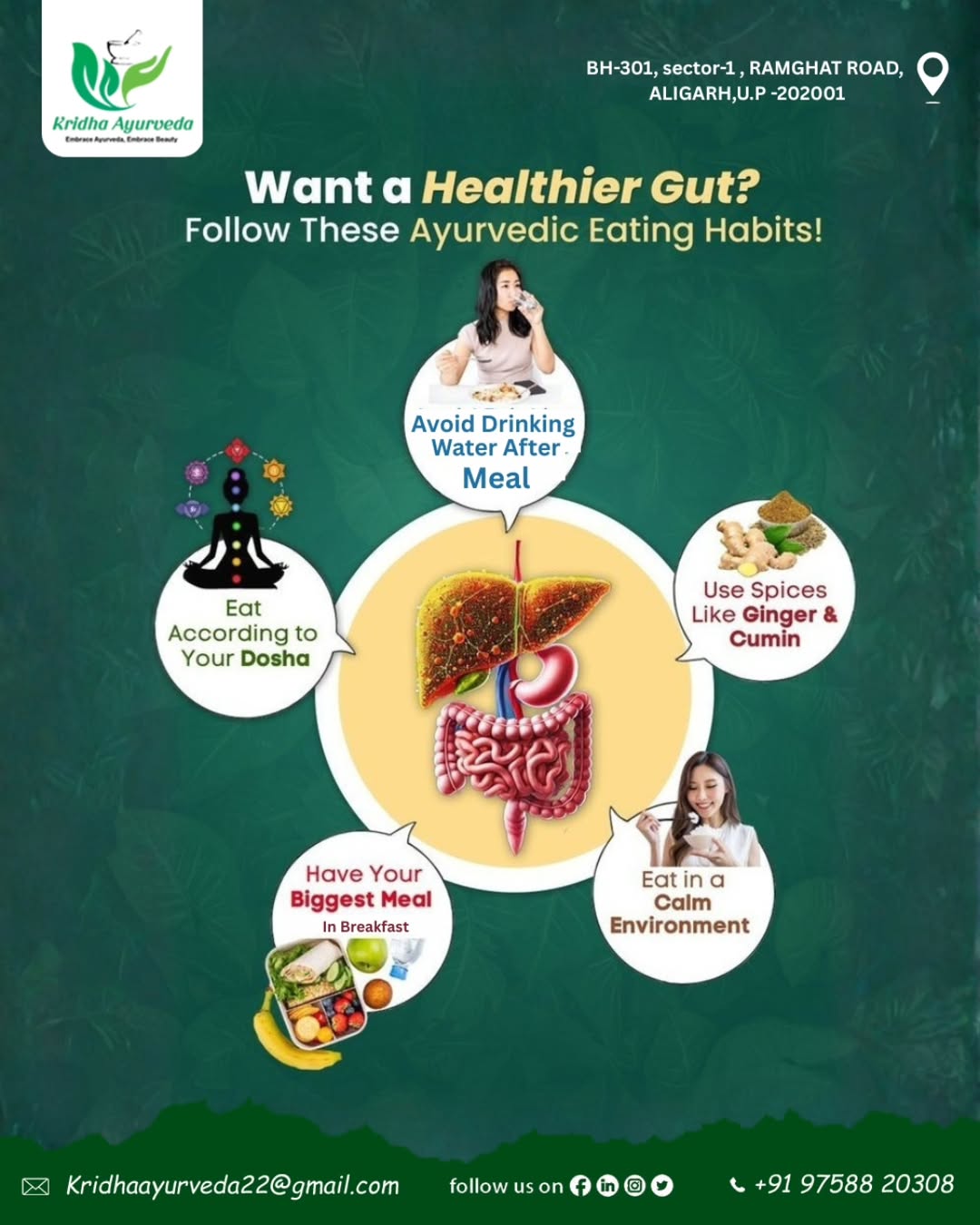 Kridha Ayurveda clinic interior and therapy space in Aligarh — gallery 1