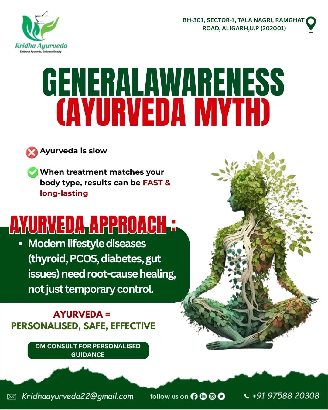 Kridha Ayurveda clinic interior and therapy space in Aligarh — gallery 2